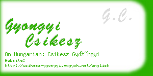 gyongyi csikesz business card